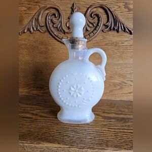 Vintage Milk Glass Jim Beam Bottle